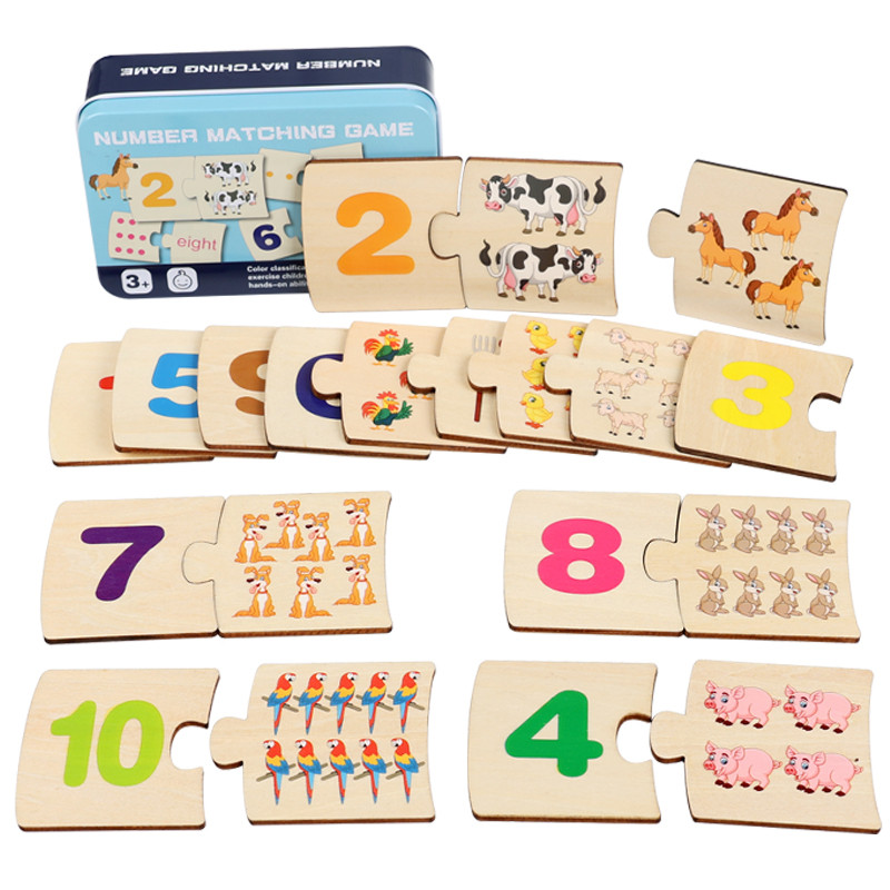 Board Game With Questions - Children Iron Box Number Enlightenment Paired