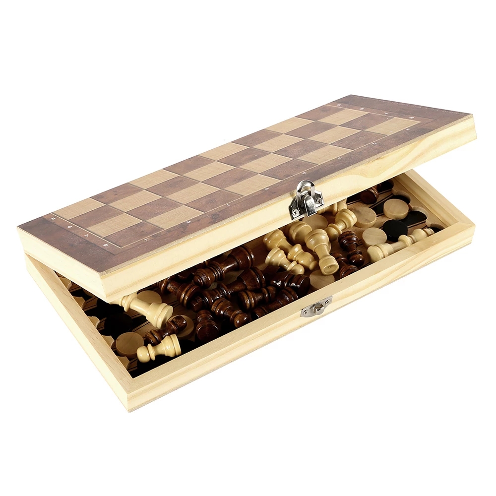 3 in 1 Chess Board, Folding Wo - đánh giá và giá Board Game Vantage