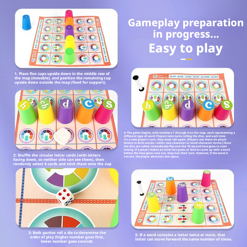 Hot Kids Chinese Pinyin Matchi - đánh giá và giá Board Game With Questions