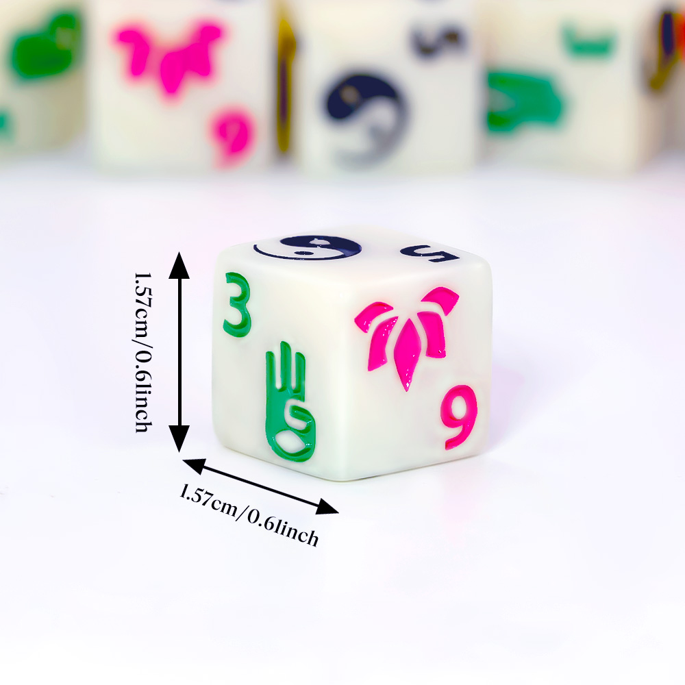 6pcs Zen-Themed Polyhedral Dic - đánh giá và giá Board Game Zen