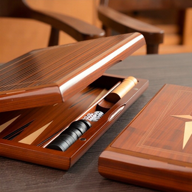 Solid Wood Backgammon 11-19 In - đánh giá và giá Board Game Vantage