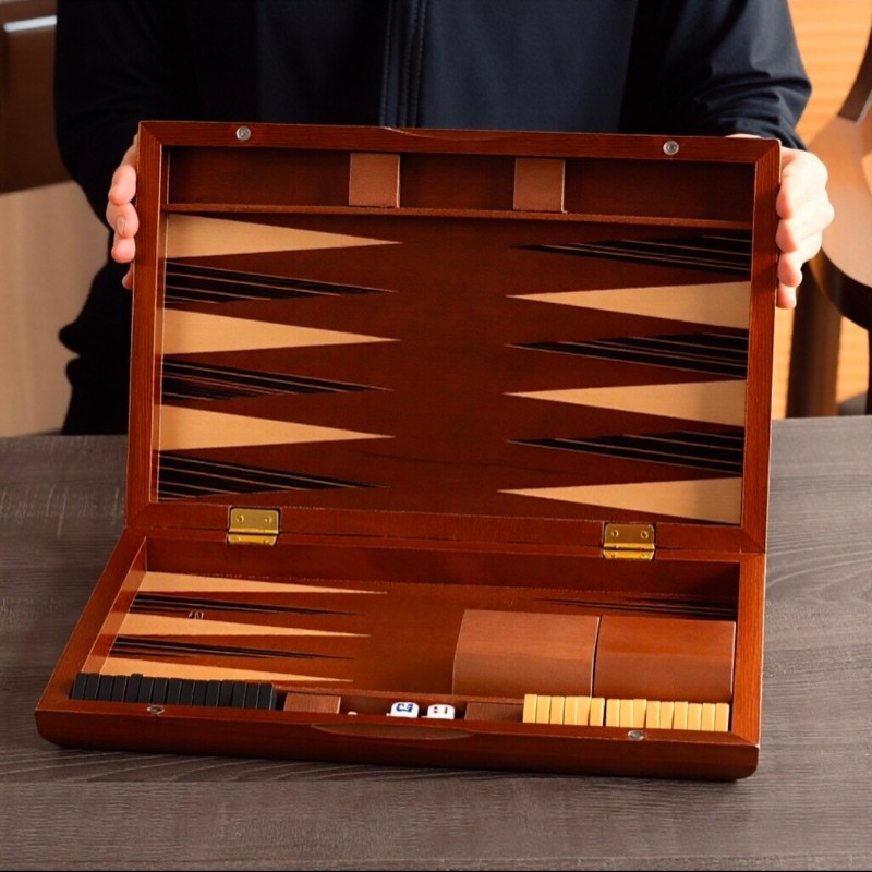 Solid Wood Backgammon 11-19 In - đánh giá và giá Board Game Vantage