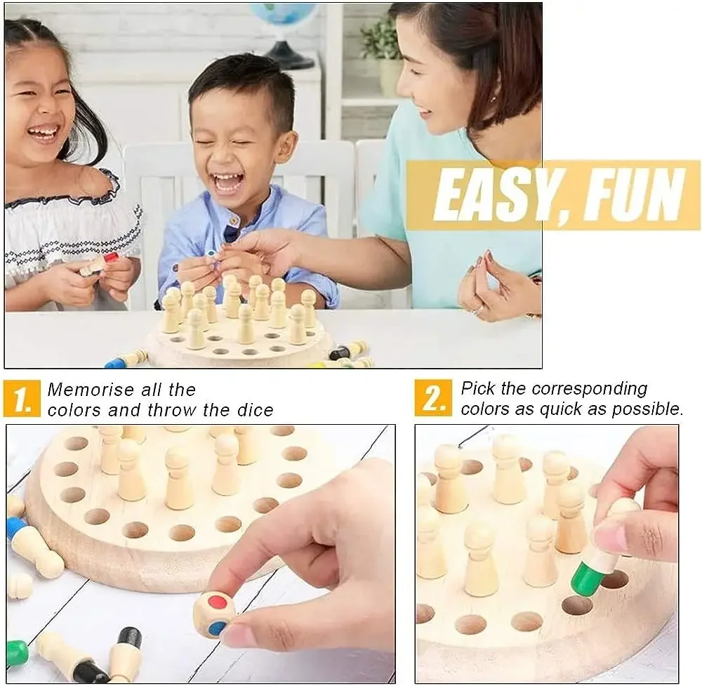 1PC Wooden Memory Match Stick  - đánh giá và giá Board Game With Questions