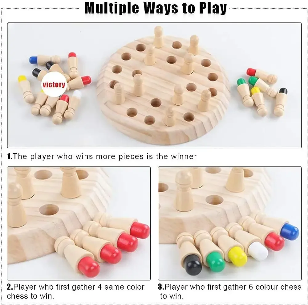 1PC Wooden Memory Match Stick  - đánh giá và giá Board Game With Questions